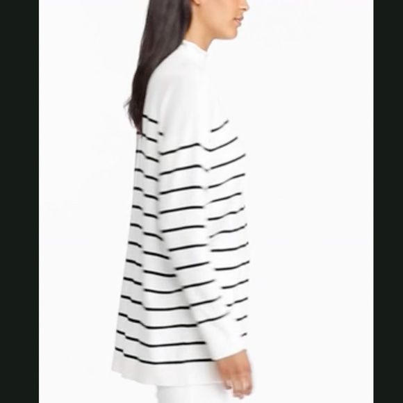 RL NWT White/Blue Stripe w/ Gold Logo Button Trim pullover casual sweater plus - Picture 5 of 10